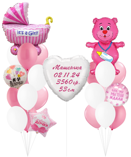 Набор шаров На выписку девочки | 0106