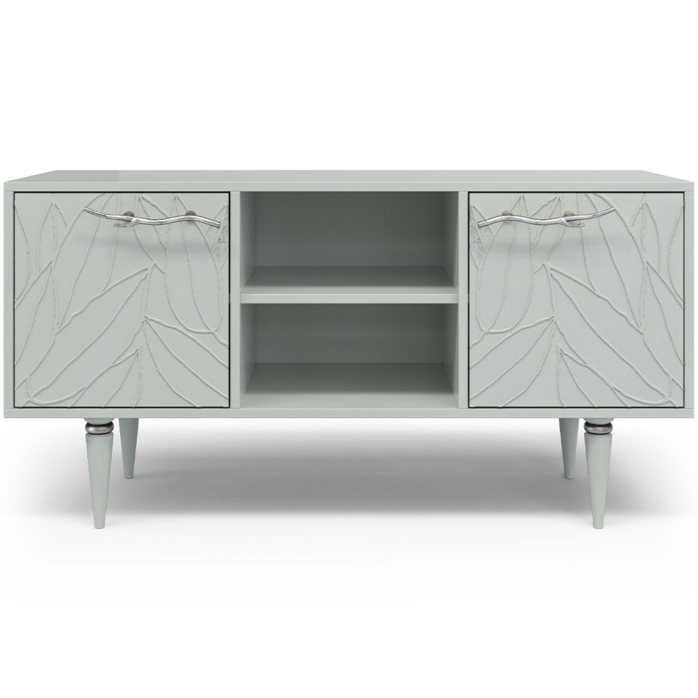 Тумба под ТВ Арт Колор leaves 117см Классик Сильвер Серый дым