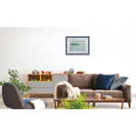 Картина авторская маслом на бумаге в паспарту 30х40 см на стену для интерьера "Тихая Вуокса"