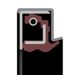 Кассетное уплотнение УК-40 (160x196x17) NBR/Сталь