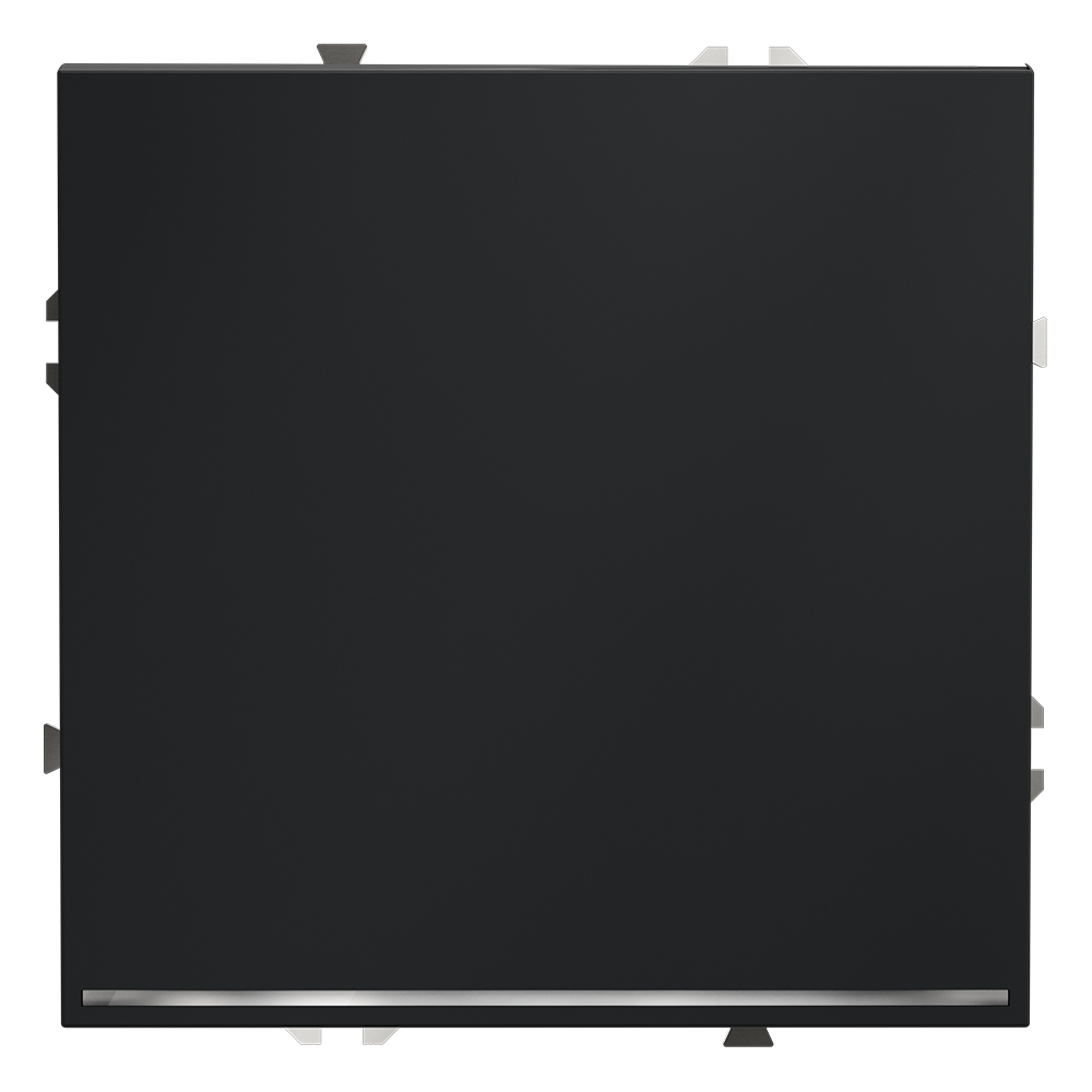 Выключатель встраиваемый VOLTUM S70 одноклавишный с подсветкой 10А, (графит)