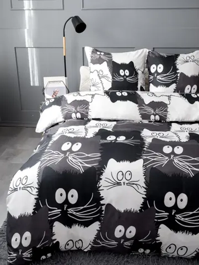 Постельное белье Евро полисатин «Павлайн», Коты компания