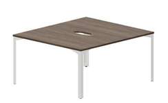 Составной стол на 2 рабочих места 138х156,6х75см (2 эргономичных выреза)