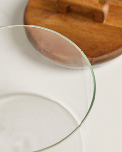 Zara Home пищевой контейнер из дерева, цвет бежевый, 13.8 см