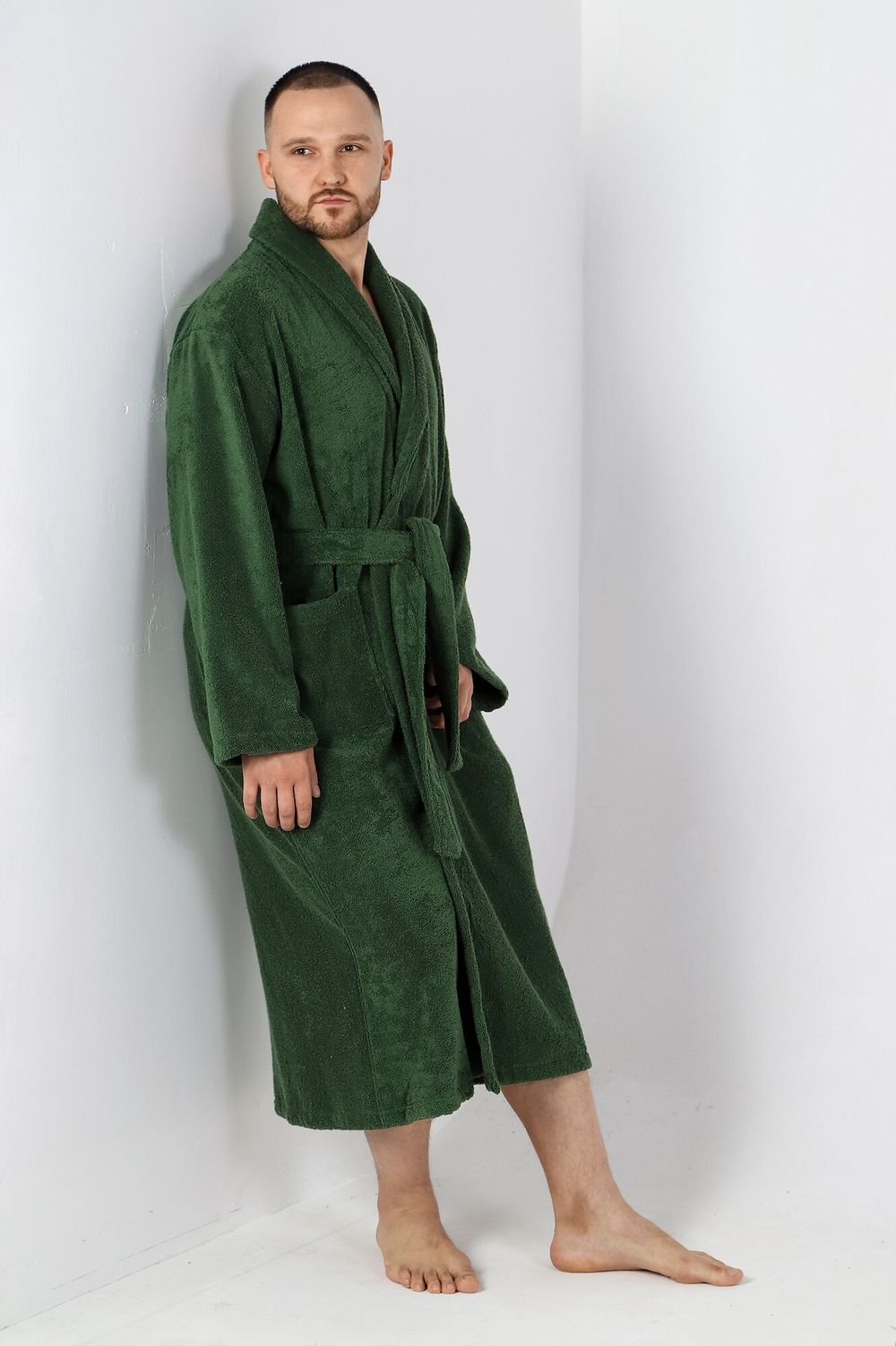 Халат мужской Комфорт-4 Виотекс ЗЕЛЁНЫЙ