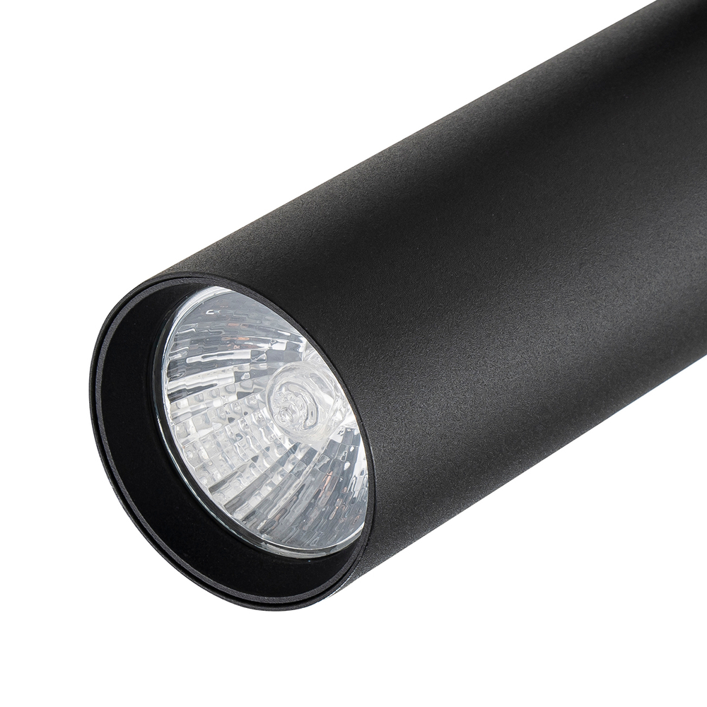 Светильник для однофазной трековой системы 1x50Вт GU10, металл, чёрный матовый