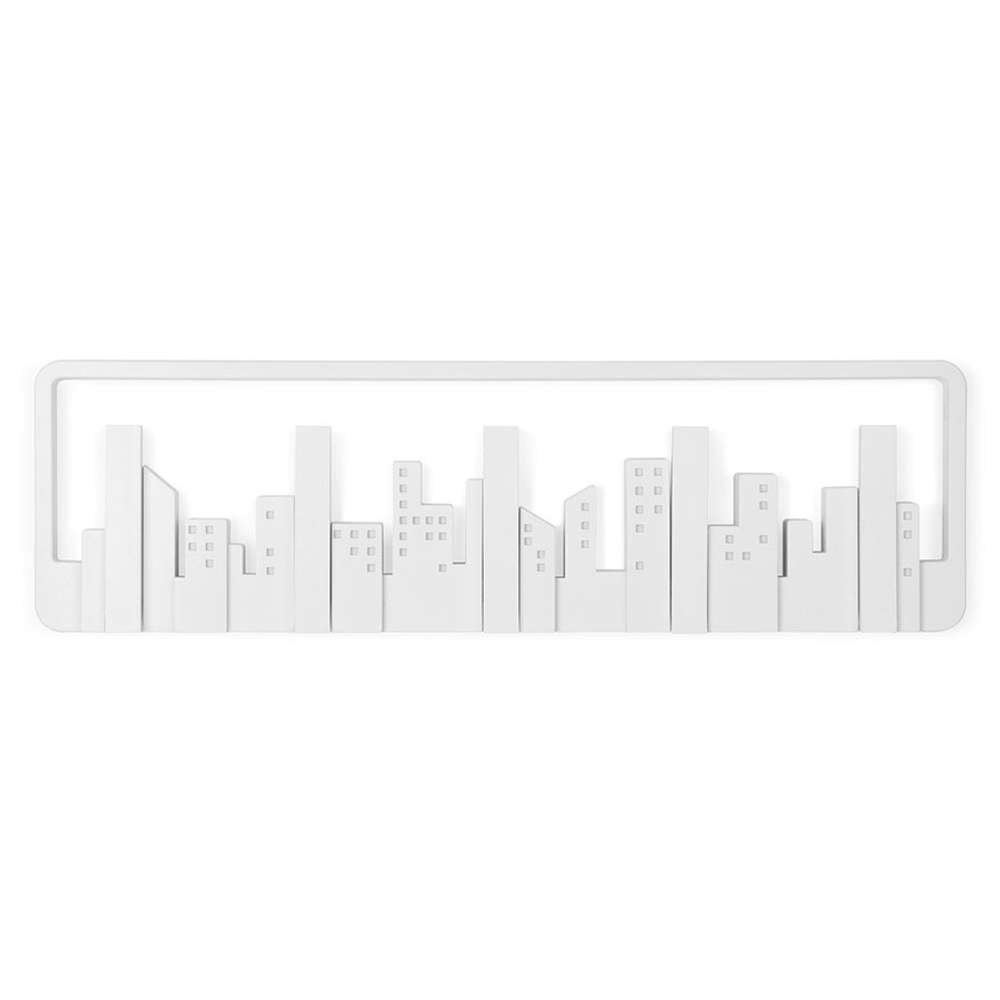 Вешалка настенная skyline, 50 см, белая, 5 крючков