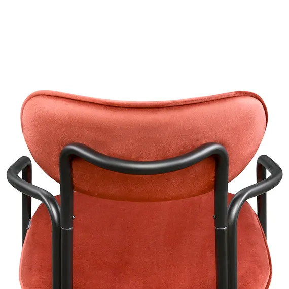 Стул Ror, Round, темно-красный велюр