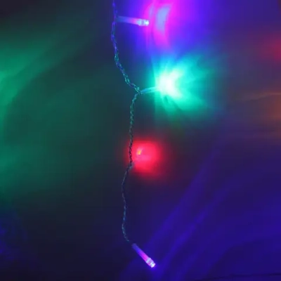 Гирлянда для улицы ЗАНАВЕС «Мерцание» ш2* в1,5 м 320 ламп LED, прозрач.пров,1 реж.,IP-54, Мультицвет, белый мерцает (возможность соединения)