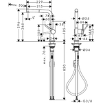 Смеситель для кухни Hansgrohe Talis M54 72808000 хром