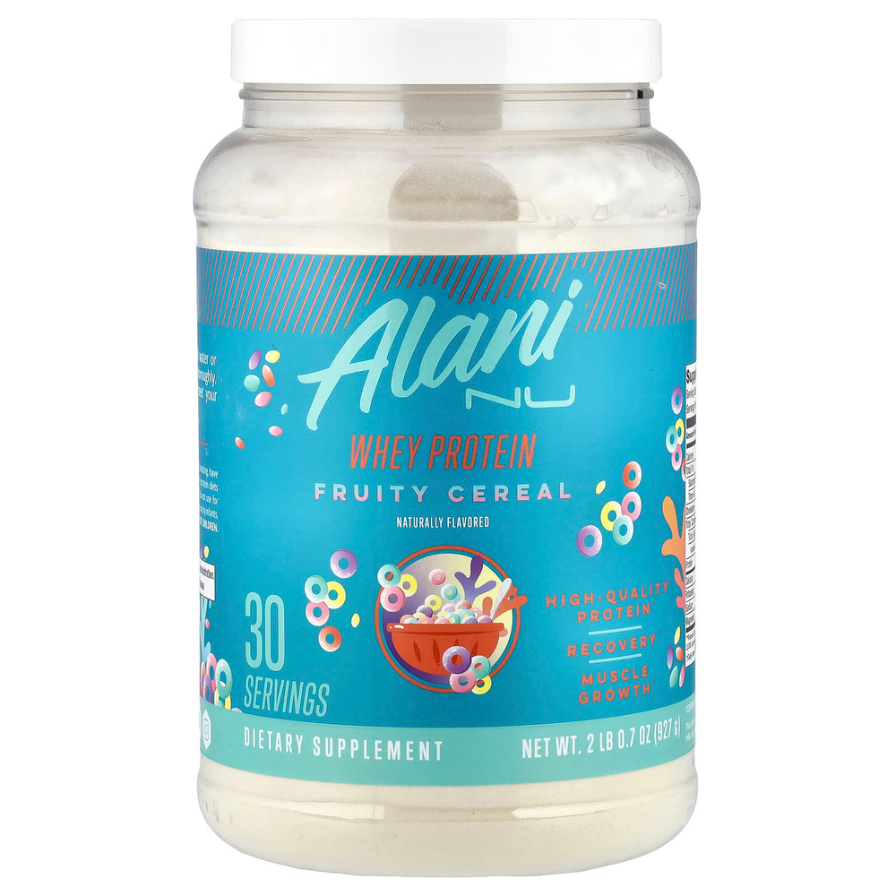 Alani Nu, сывороточный протеин, фруктовые хлопья, 927 г (2 фунта)