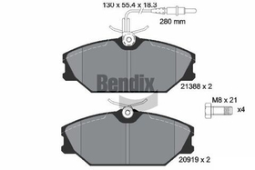 BENDIX Braking - BPD1519-BEN - Brake Pad Set, disc brake