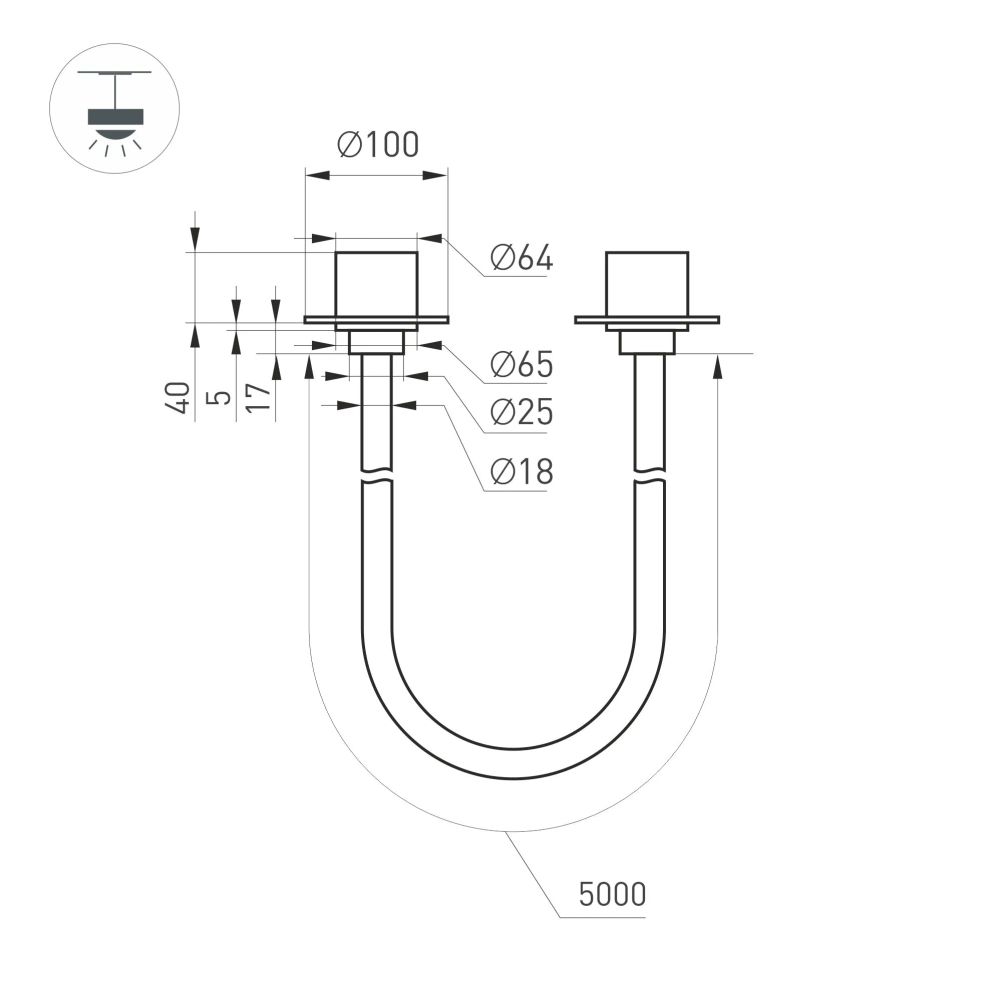 Светильник SP-TROPIC-BUILT-TRIMLESS-R18-L5000-58W Warm3000 (BK, 360 deg, 230V) (Arlight, IP20 Пластик, 3 года) 043391