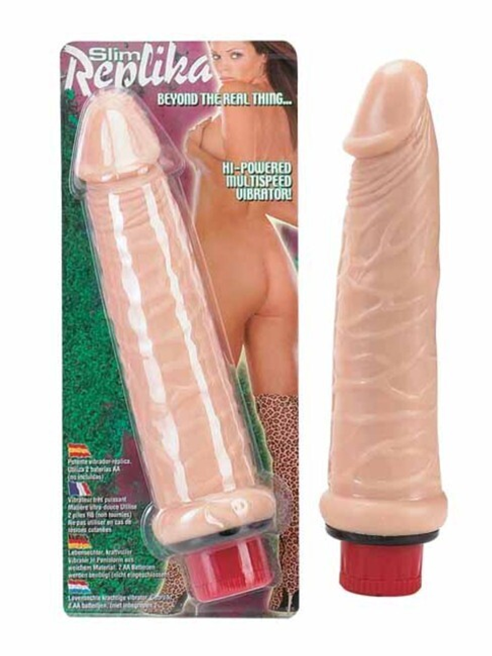 Вибратор телесный Slim Replika 17 см (Цвет: телесный)