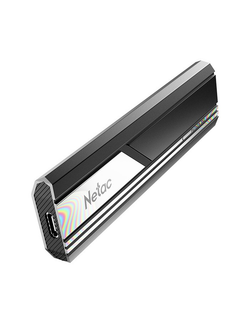 Ssd накопитель Netac ZX10 2TB USB 3.2 Gen 2 Type-C External SSD, R/W up to 1050/1050MB/s, with USB C to A cable and 10Gbps USB C to C cable 5Y wty