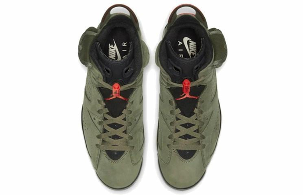 Кроссовки Travis Scott X Jordan Air Jordan 6 Medium Olive Ts