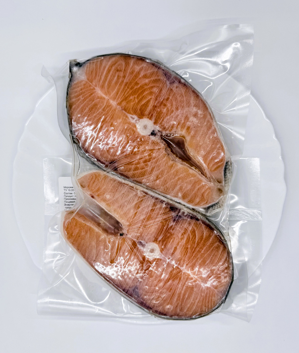 Лосось стейки 1,3кг - 1,7кг 2 упаковки мороженные( семга)
