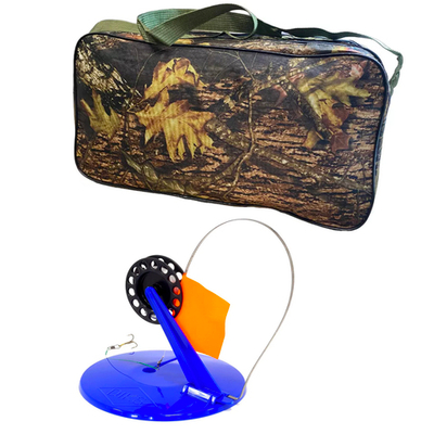 Жерлицы син оснащенные  косые 10 шт прямоуг сумка