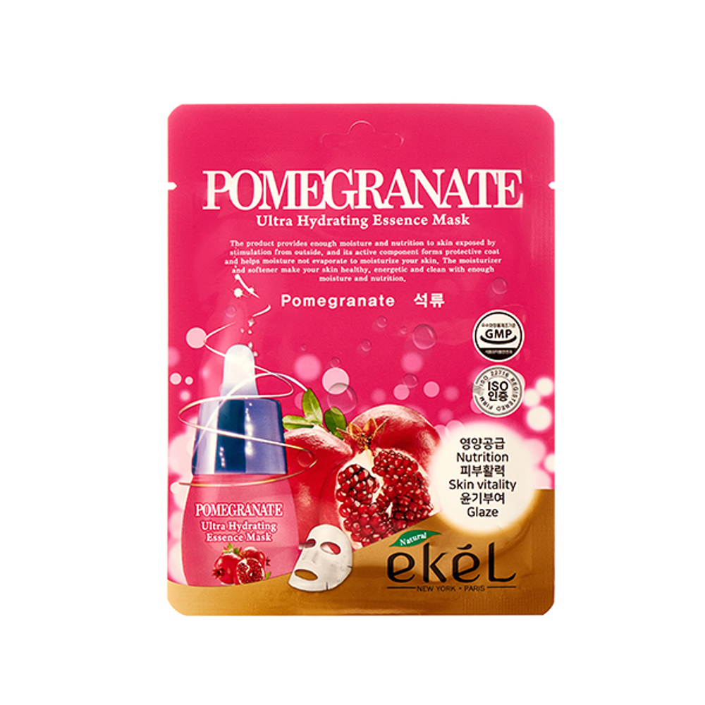 [Ekel] Pomegranate Essence Mask - Тканевая маска для лица с экстрактом граната, 25 мл