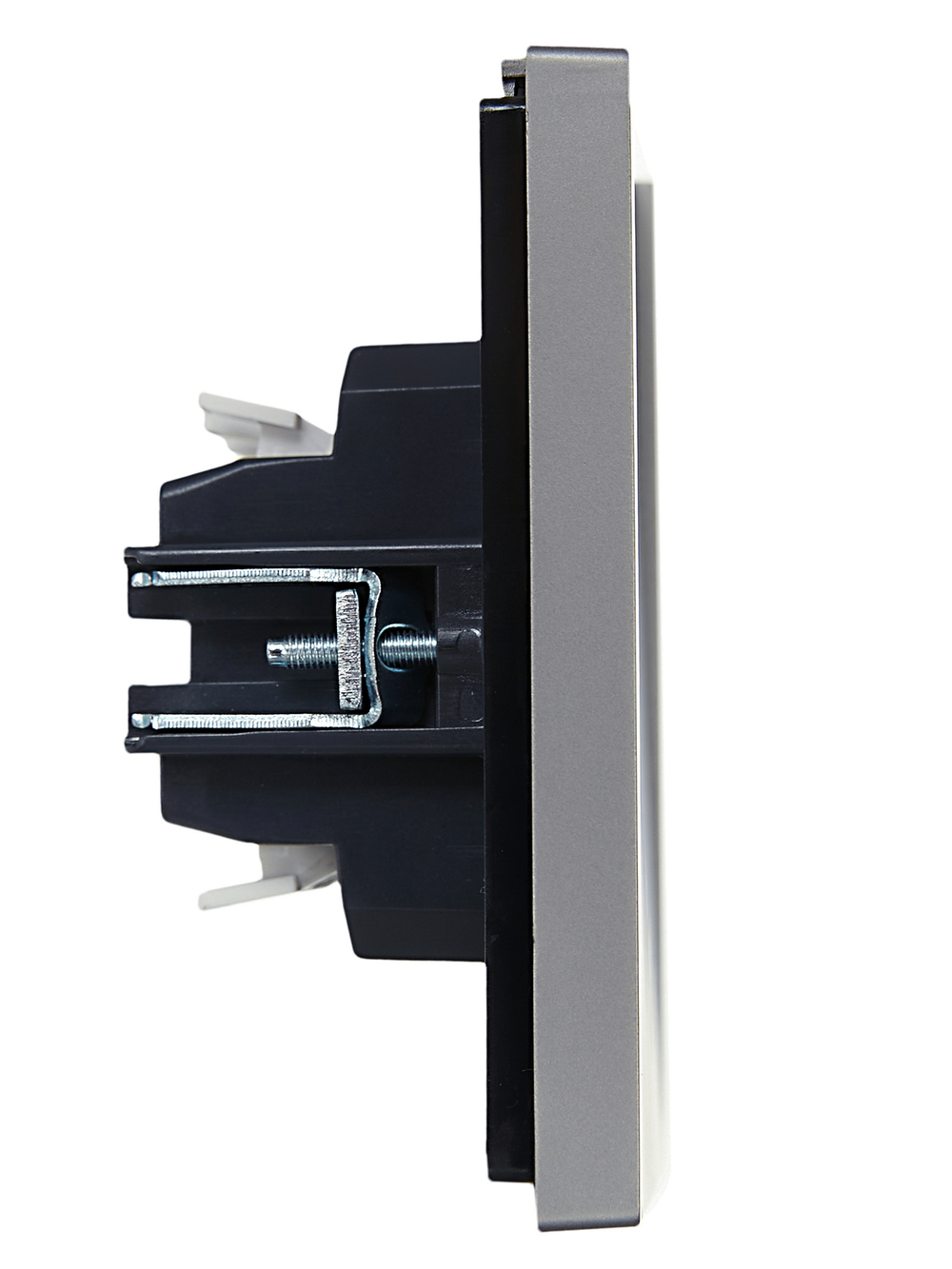 FORTE&PIANO Выключатель 2-клавишный проходной с индикацией 10А FP508 сталь IEK