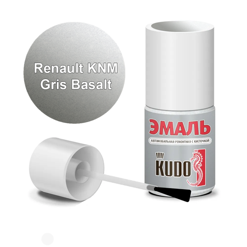 KUDO Эмаль автомобильная ремонтная с кисточкой "Renault KNM Gris Basalt" (металлик) KU-72155 (15мл)