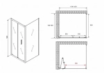 Душевой уголок ABBER Sonnenstrand AG07120B-S75B черный/прозрачный