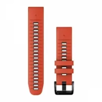 QuickFit 22mm flame red/ graphite Silicone watch band