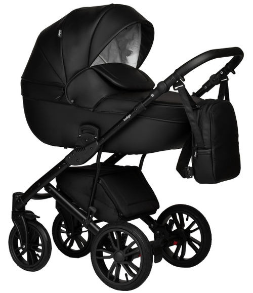 Детская коляска Indigo Mio Eco 2 в 1 01 черная кожа