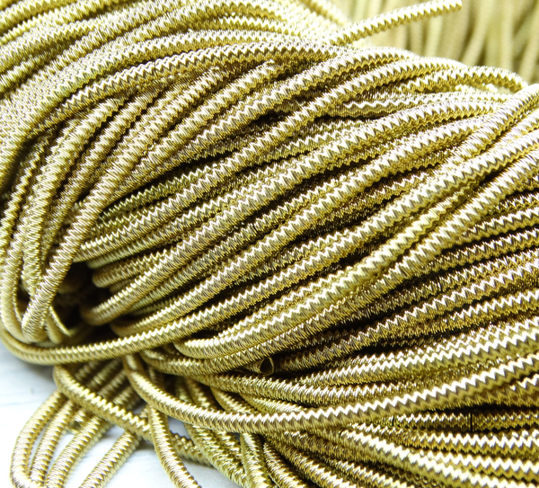 ТЗ019НН1 Трунцал (канитель) фигурный "зигзаг", цвет: бежевый, размер: 1,5 мм, 5 гр.