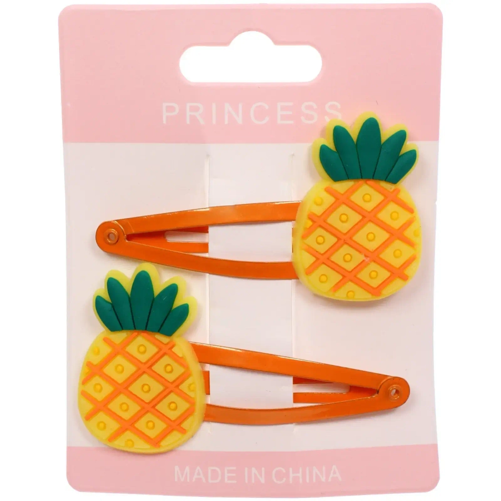 Зажимы для волос детские 2шт «ФРАТТИ БУМ», ананасики, 5.5*1см●