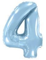 Цифра «4» голубая с гелием в магазине «Склад Шаров»