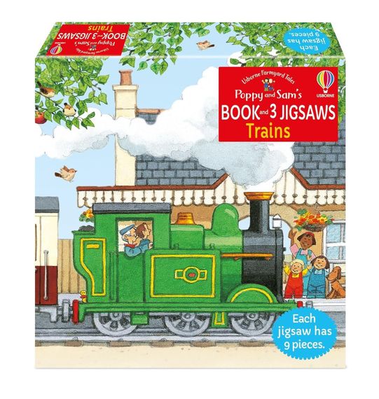 Poppy and Sam&#39;s Book and 3 Jigsaws: Trains