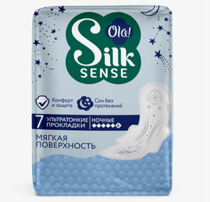 ПРОКЛАДКИ ЕЖЕДНЕВНЫЙ OLA SILK SENSE ULTRA NIGHT МЯГКИЙ ШЕЛК 7ШТ