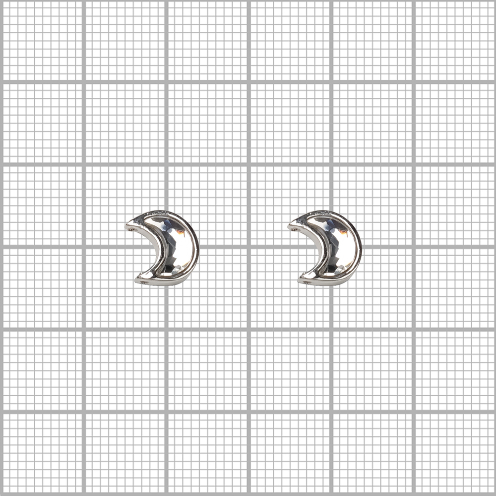 "Дезес" серьги в родиевом покрытии из коллекции "Open Space" от Jenavi с замком пусеты