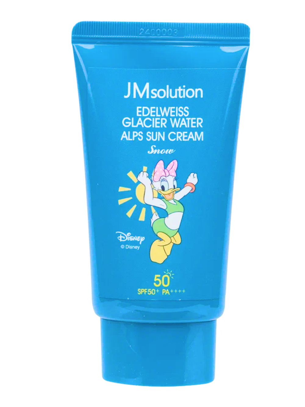 Jmsolution Охлаждающий солнцезащитный крем / Edelweiss Glacier Water Alps Moist Suncream Snow SPF50+/PA++++ Disney Daisy Duck, 50 мл