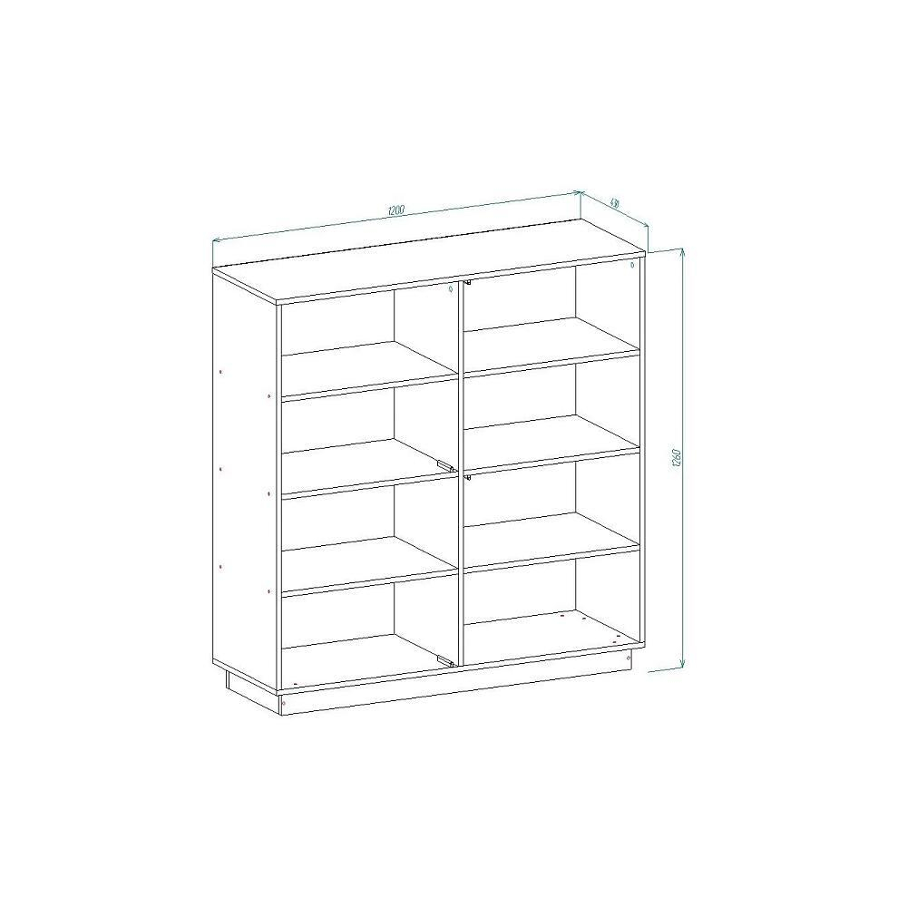 Комод Цесена 2 (МДФ) IKEA Белый DM635-6 120*43*126 см, Белый   Фиеста