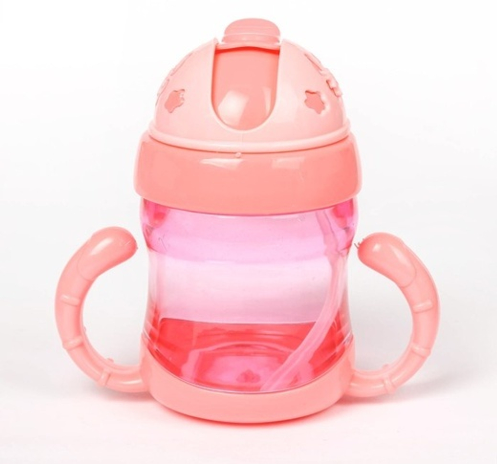 Поильник детский с трубочкой, 200 мл, от 9 мес., цвета МИКС 2793165