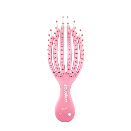 SOLOMEYA Расческа для сухих и влажных волос РОЗОВЫЙ ОСЬМИНОГ МИНИ Solomeya Detangling Octopus Brush For Dry Hair And Wet Hair Mini Pink, 1 шт