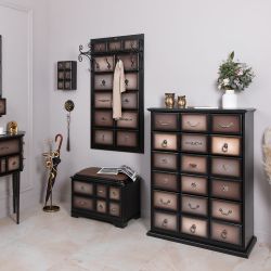 Тумба для обуви Пандора 4 Орех Оберджин Шоколад