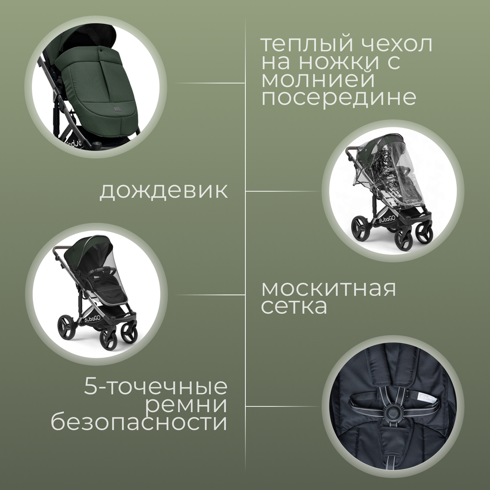 Модульная коляска BubaGO Rosano 3в1
