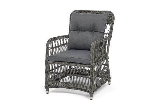 "Цесена" кресло плетеное из искусственного ротанга, цвет графит