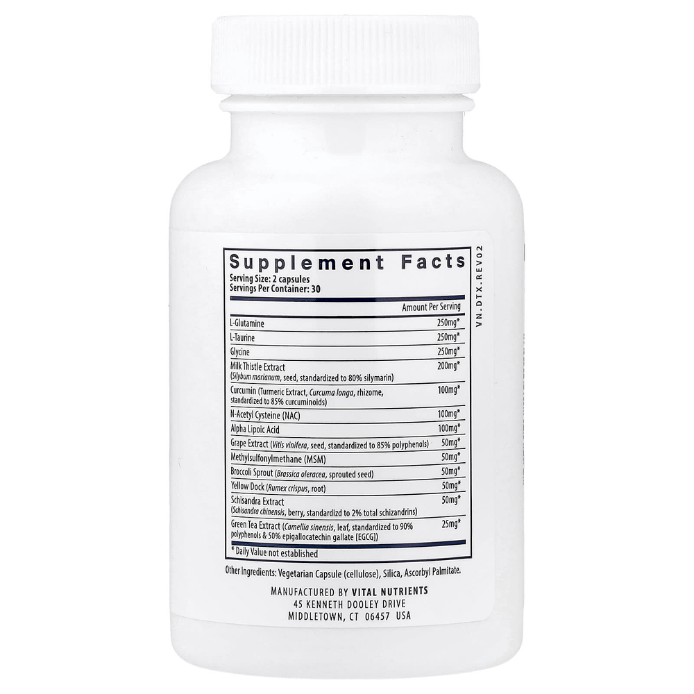 Vital Nutrients, Формула детоксикации, 60 веганских капсул