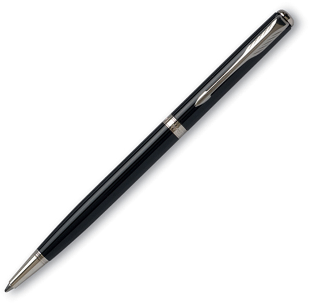 Шариковая ручка Parker Sonnet Slim, цвет - черный/серебро