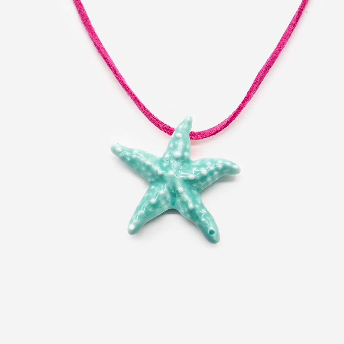 Бусина в форме морской звезды, 39*41мм, зеленая, глазурированный фарфор