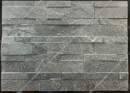 Натуральный камень Сланец Сильвер Грей / Silver Grey Pharaon 150x400x8-16 Модерн