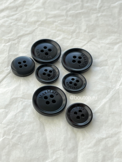 Пуговицы На Прокол МаксМ5 черные классика