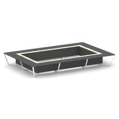 Steel Meet Стол переговорный прямоугольный KM-PR.B.SP-26K2 Антрацит/Ваниль Глянец/Металл Белый 6000*