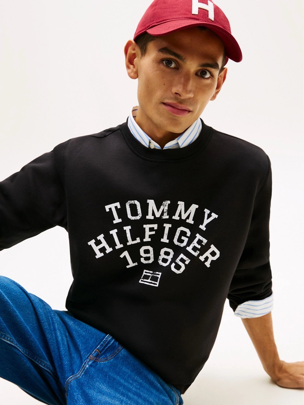 Свитшот Tommy Hilfiger Arch Logo Flex Fleece Black