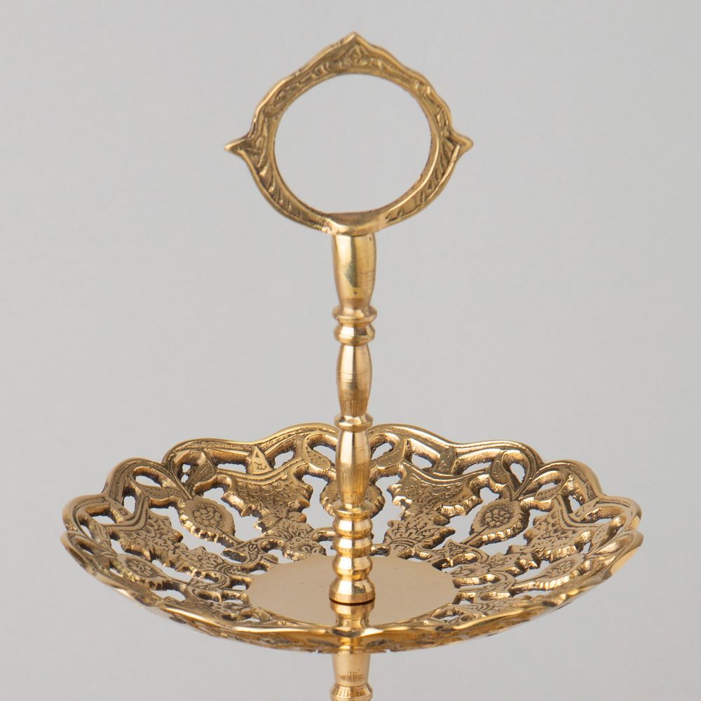 ФРУКТОВНИЦА 2-Х ЯРУСНАЯ ДИАМЕТР= 11/16СМ , ВЫСОТА=28СМ