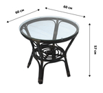 Набор мебели Багамы  арт.CV-B01C коричневый, бежевый (диван+2кресла+стол (2 уп.), каркас коричн., подушки бежевые) "Garden story"